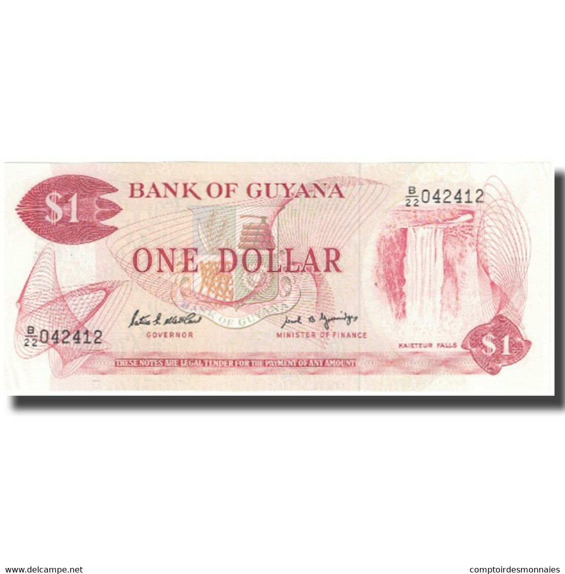 Billet, Guyana, 1 Dollar, KM:21a, NEUF - Guyana