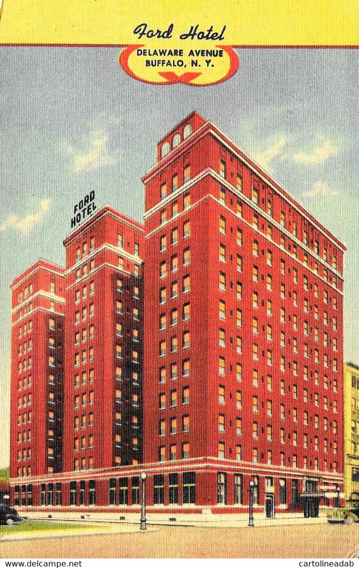 [DC12562] CPA - BUFFALO - FORD HOTEL - DELAWARE AVENUE - Non Viaggiata 1947 - Old Postcard - Buffalo