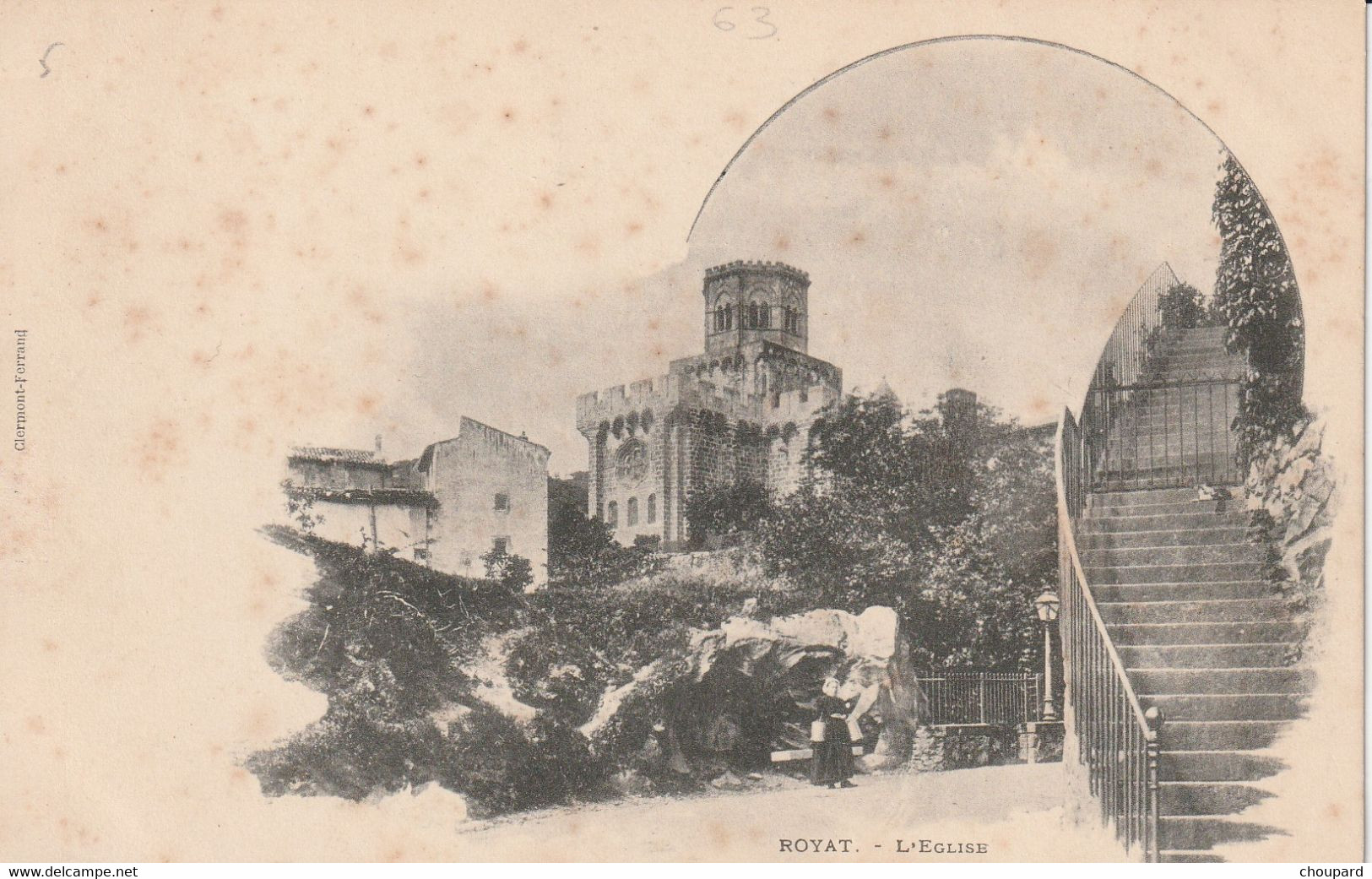 63 -Très Belle Carte Postale Ancienne De ROYAT  L'Eglise    ( Dos Simple ) - Royat