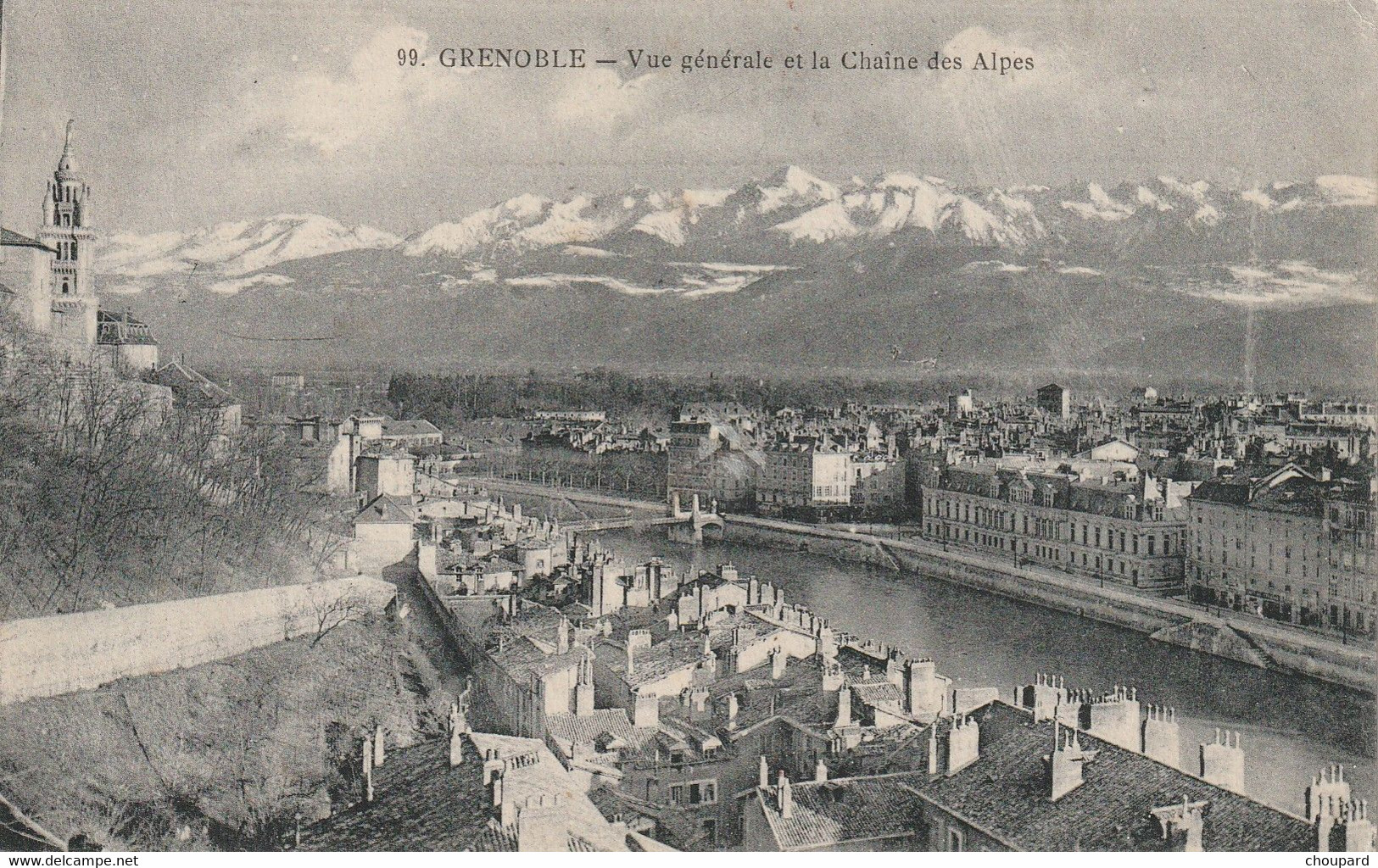 38 -Très Belle Carte Postale Ancienne De GRENOBLE    Vue Aérienne - Grenoble