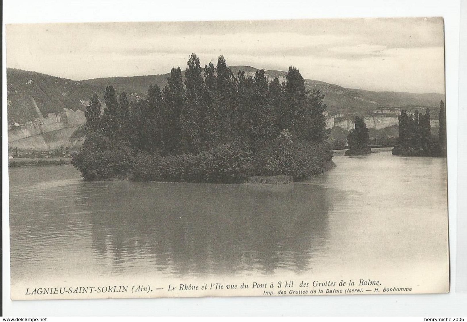 01 Ain Lagnieu St Sorlin Le Rhone Et L'ile Vu Du Pont A 3 Km Des Grottes De La Balme - Ohne Zuordnung