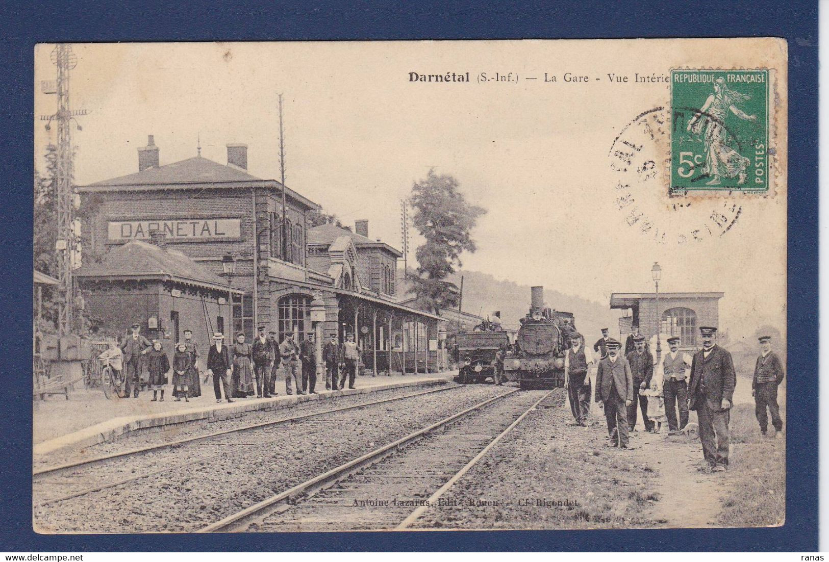 CPA [76] Seine Maritime > Darnétal Gare Train Chemin De Fer Circulé - Darnétal