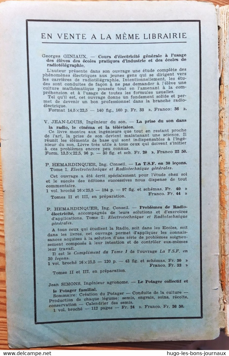 Traité De Construction Des Postes De T.S.F_E.Michel_chiron_1942 - Audio-Visual