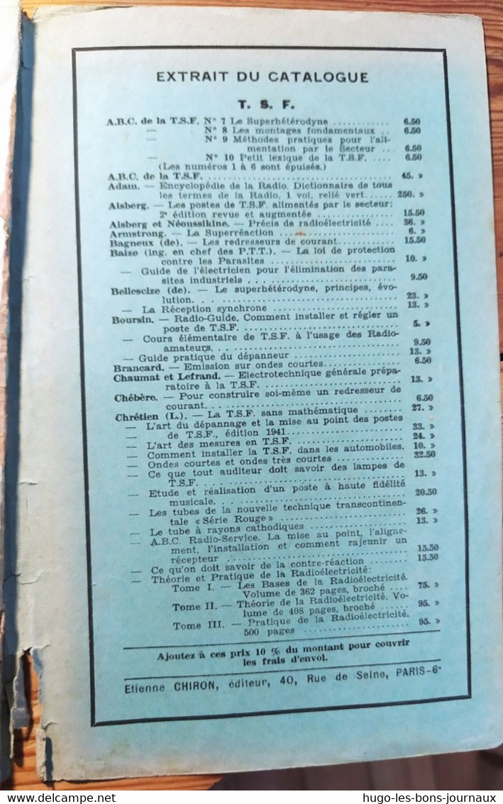 Traité de construction des postes de T.S.F_E.Michel_chiron_1942