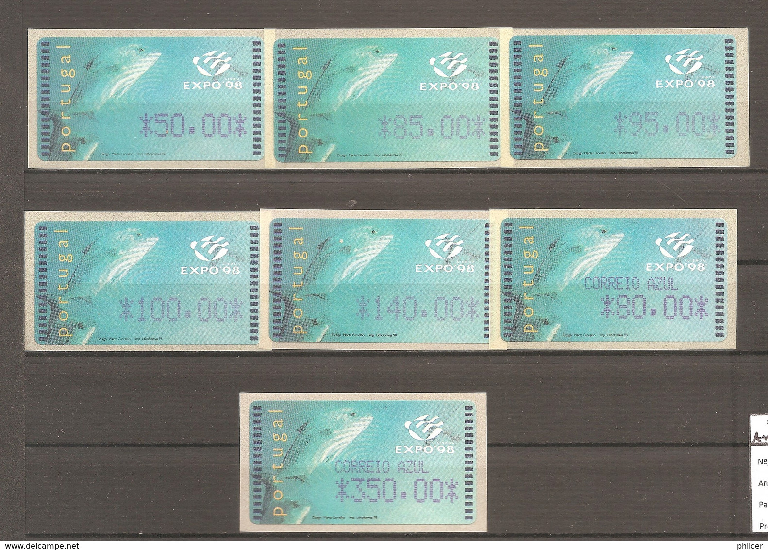 Portugal, 1998, # 16A/16Aa - Frankeermachines (EMA)