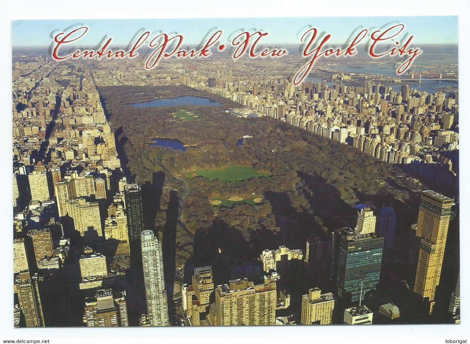 AERIAL VIEW OF CENTRAL PARK BORDERED BY FIFTH AVENUE AND CENTRAL PARK WEST.- NEW YORK CITY.- ( U.S.A. ) - Parques & Jardines