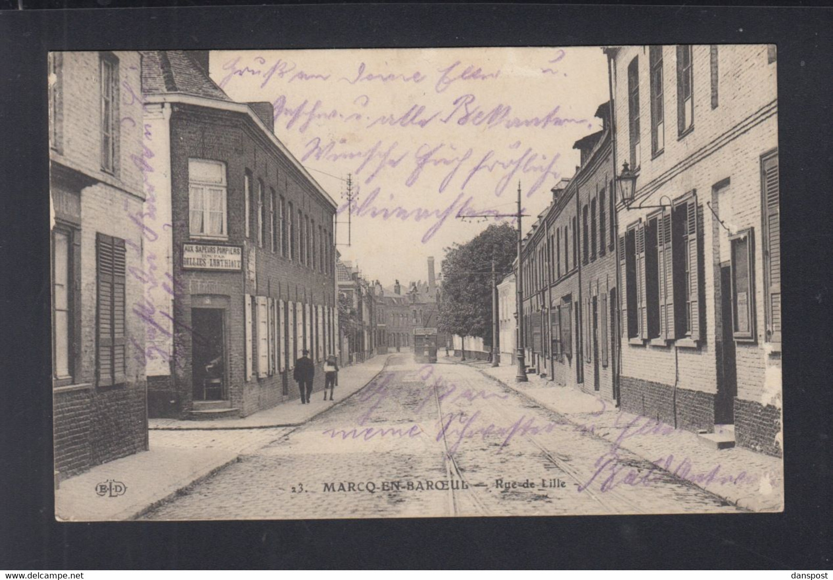 Frankreich France AK Marcq-en-Barœul Rue De Lille 1914 - Marcq En Baroeul