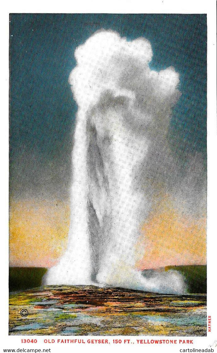 [DC12571] CPA - YELLOSTONE PARK - OLD FAITHFUL GEYSER - 150 FT. - Non Viaggiata - Old Postcard - Parques Nacionales USA