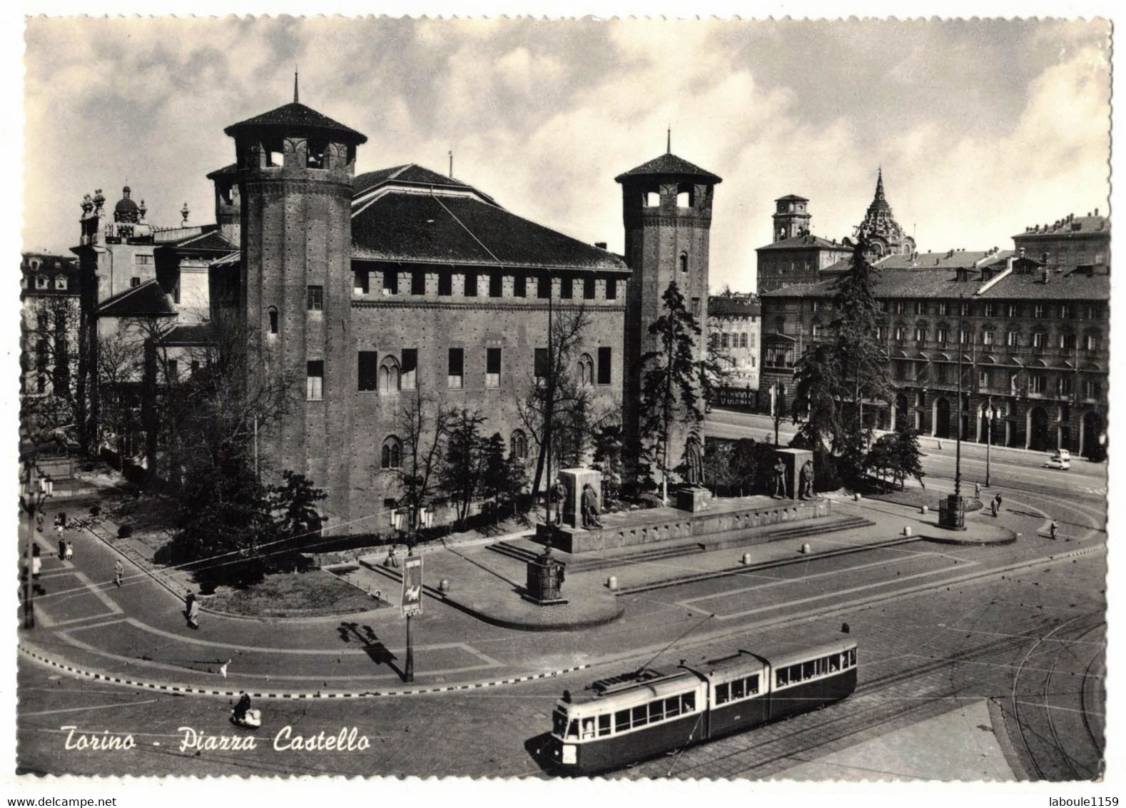 ITALIE PIEMONTE TORINO TURIN : PIAZZA CASTELLO  - PLAN AVEC TRAMWAY - VERA FOTOGRAFIA - Plaatsen & Squares