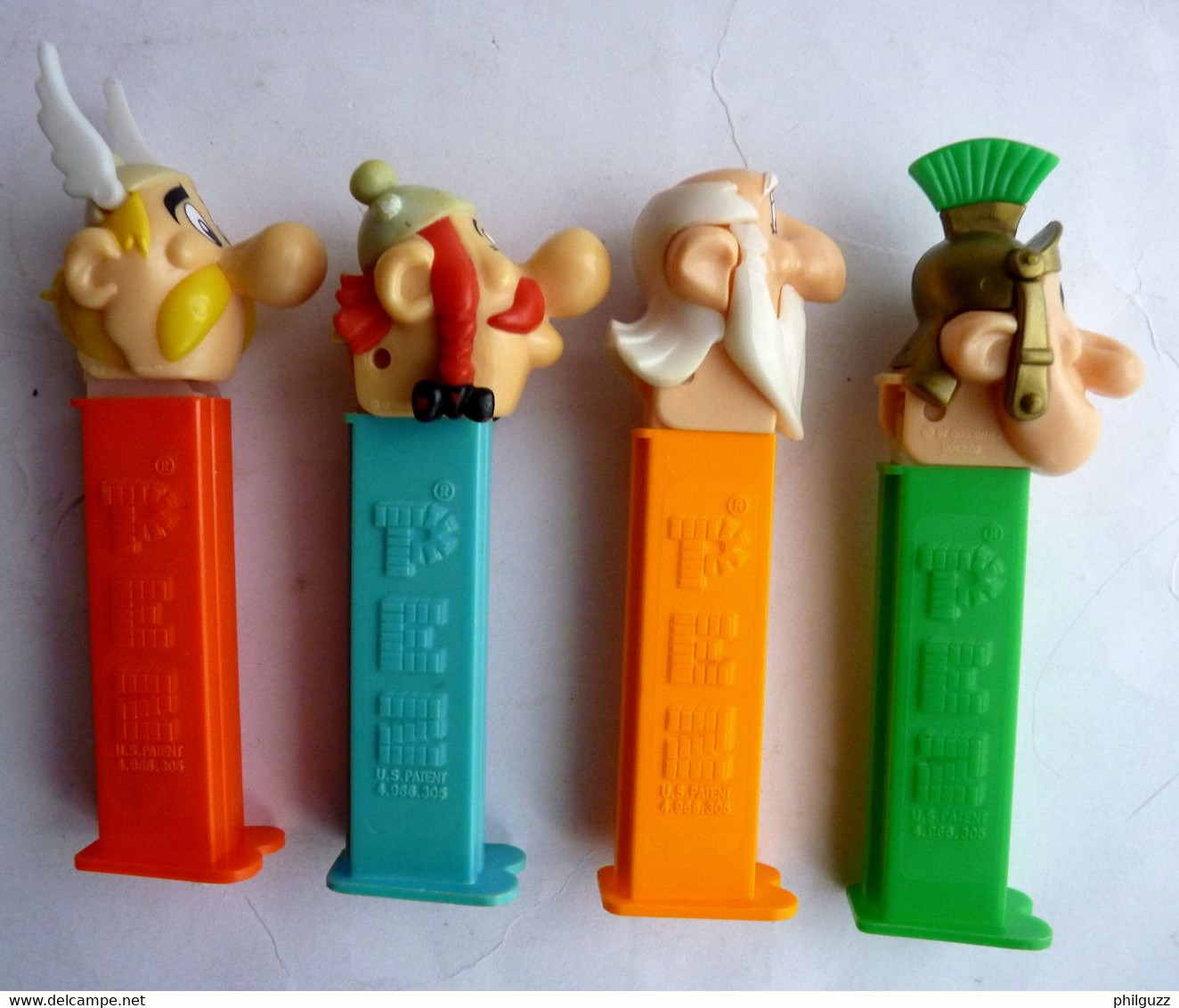 SERIE DE 4 PEZ Figurines ASTERIX OBELIX PANORAMIX CENTURION 1998 Figurine - Figurines En Plástico