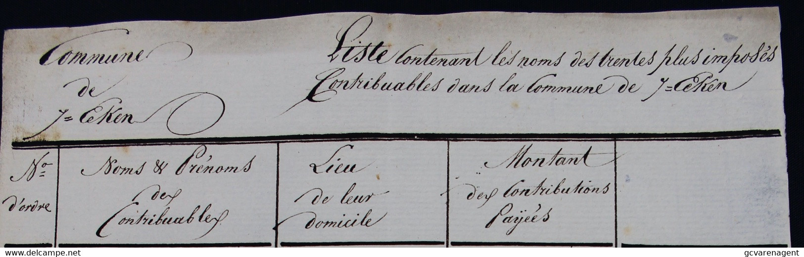 EKE - LIJST MET 30 NAMEN TE EKE  VOOR KIESLIJST PROVINCIAAL BESTUUR OOSTVLAANDEREN  1831  ZIE AFBEELDINGEN - Nazareth