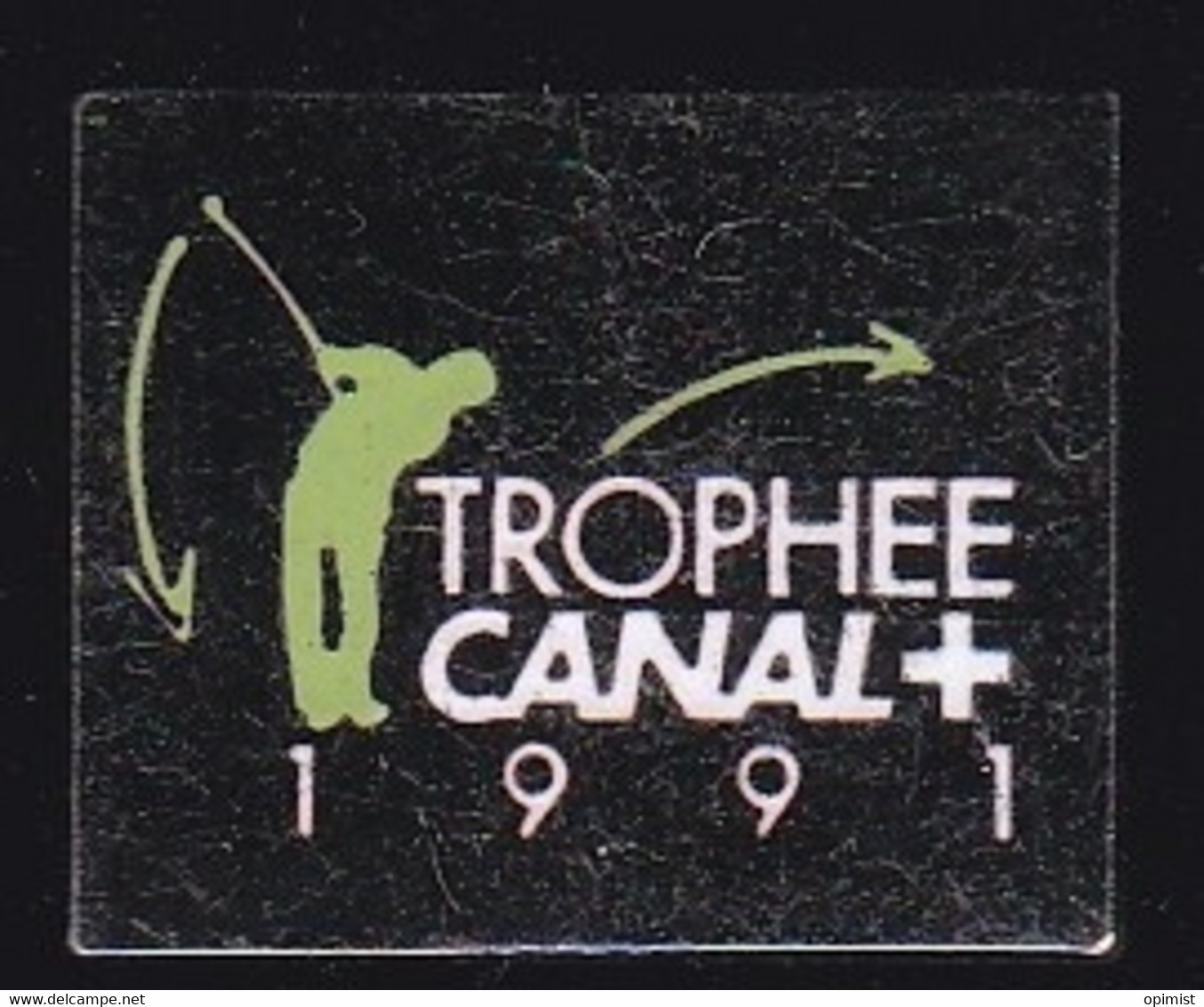 69666-Pin's. Golf.Trophée Canal+.1991.télévision.médias. - Golf