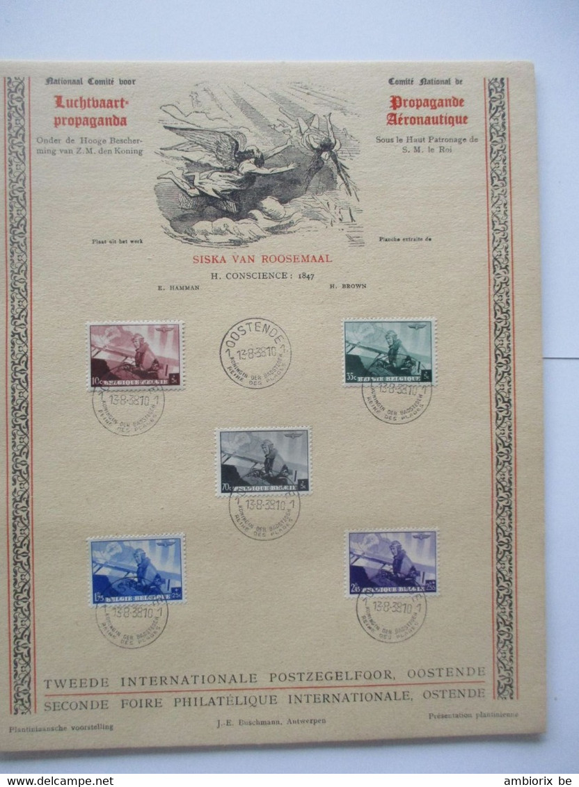 Feuillet Souvenir 466-470 Propagande Aéronautique - Présentation Plantinienne - 1934-1951