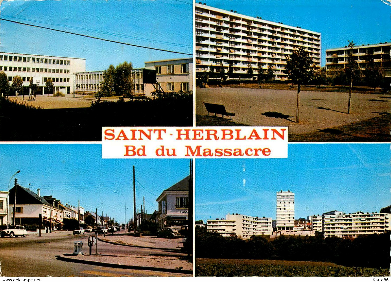 St Herblain * Boulevard Du Massacre * école Technique Jeanne Bernard * Multivues * Souvenir De La Ville - Saint Herblain