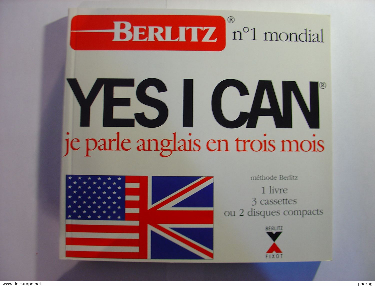 METHODE D'ANGLAIS BERLITZ - YES I CAN - 1 LIVRE ET 3 CASSETTES 3 K7 - COMPLET - Audio-Visual