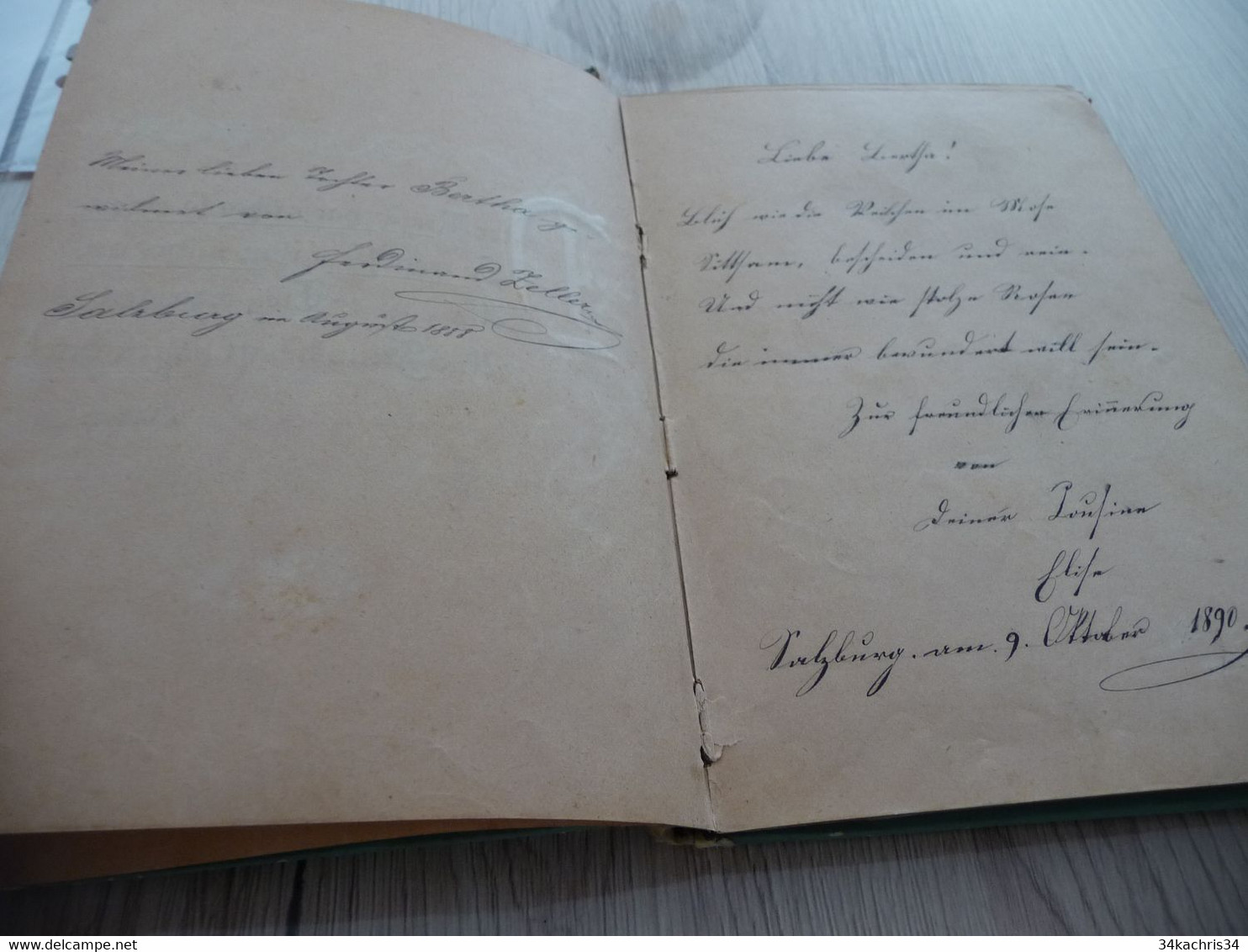 Cahier Manuscrit Allemagne Autriche Fin XIX ème + 30 Poèmes Originaux Et Textes Autographes En L'état - Manuscripts