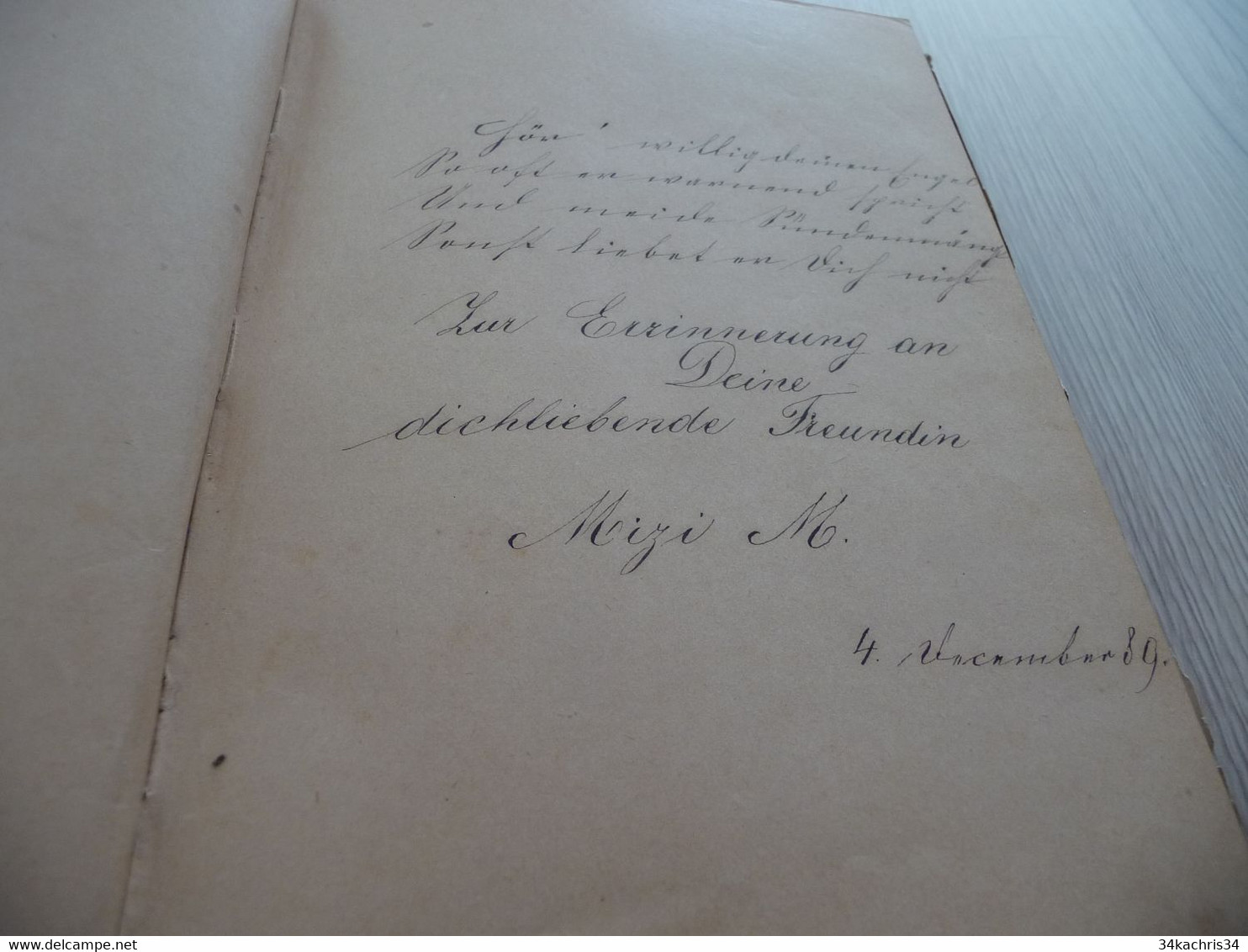 Cahier manuscrit Allemagne Autriche fin XIX ème + 30 poèmes originaux et textes autographes en l'état