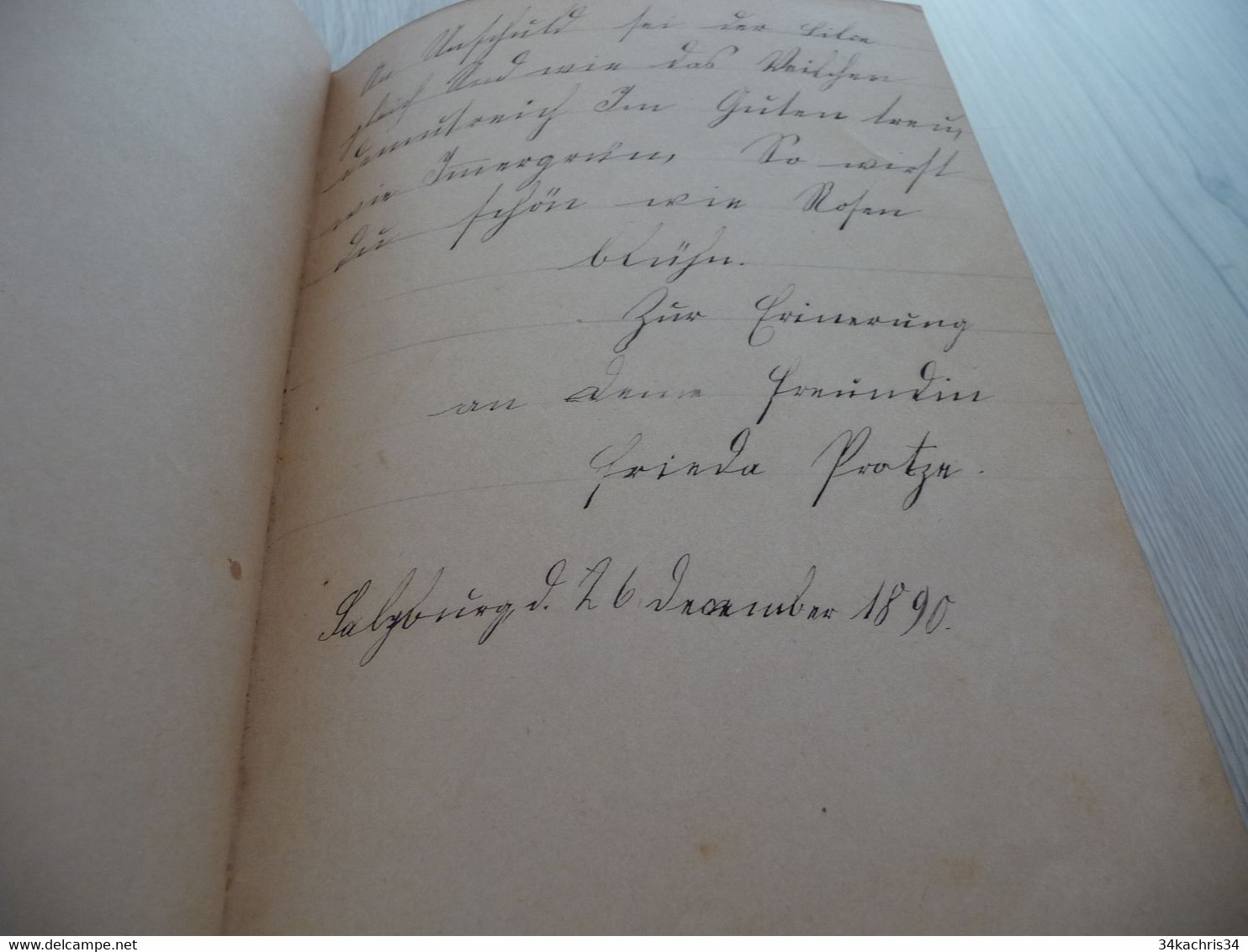 Cahier manuscrit Allemagne Autriche fin XIX ème + 30 poèmes originaux et textes autographes en l'état