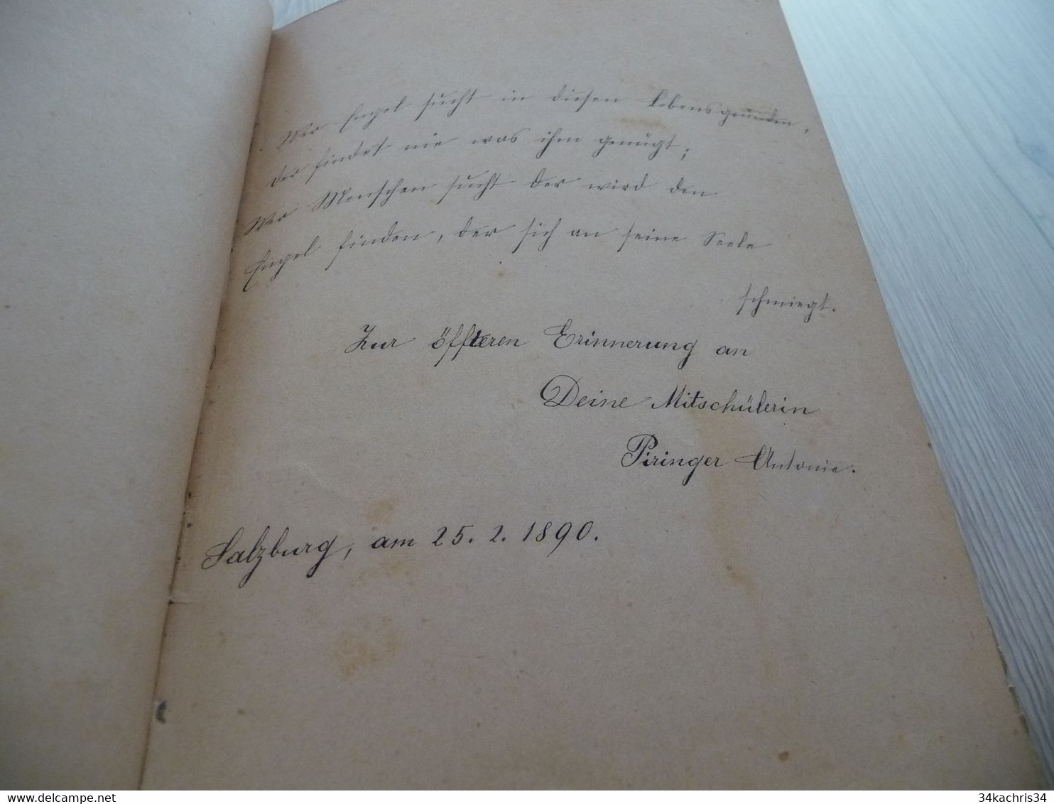 Cahier manuscrit Allemagne Autriche fin XIX ème + 30 poèmes originaux et textes autographes en l'état