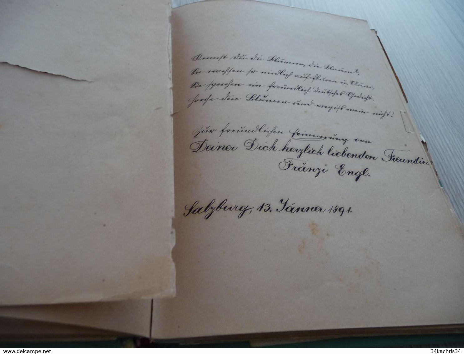 Cahier manuscrit Allemagne Autriche fin XIX ème + 30 poèmes originaux et textes autographes en l'état