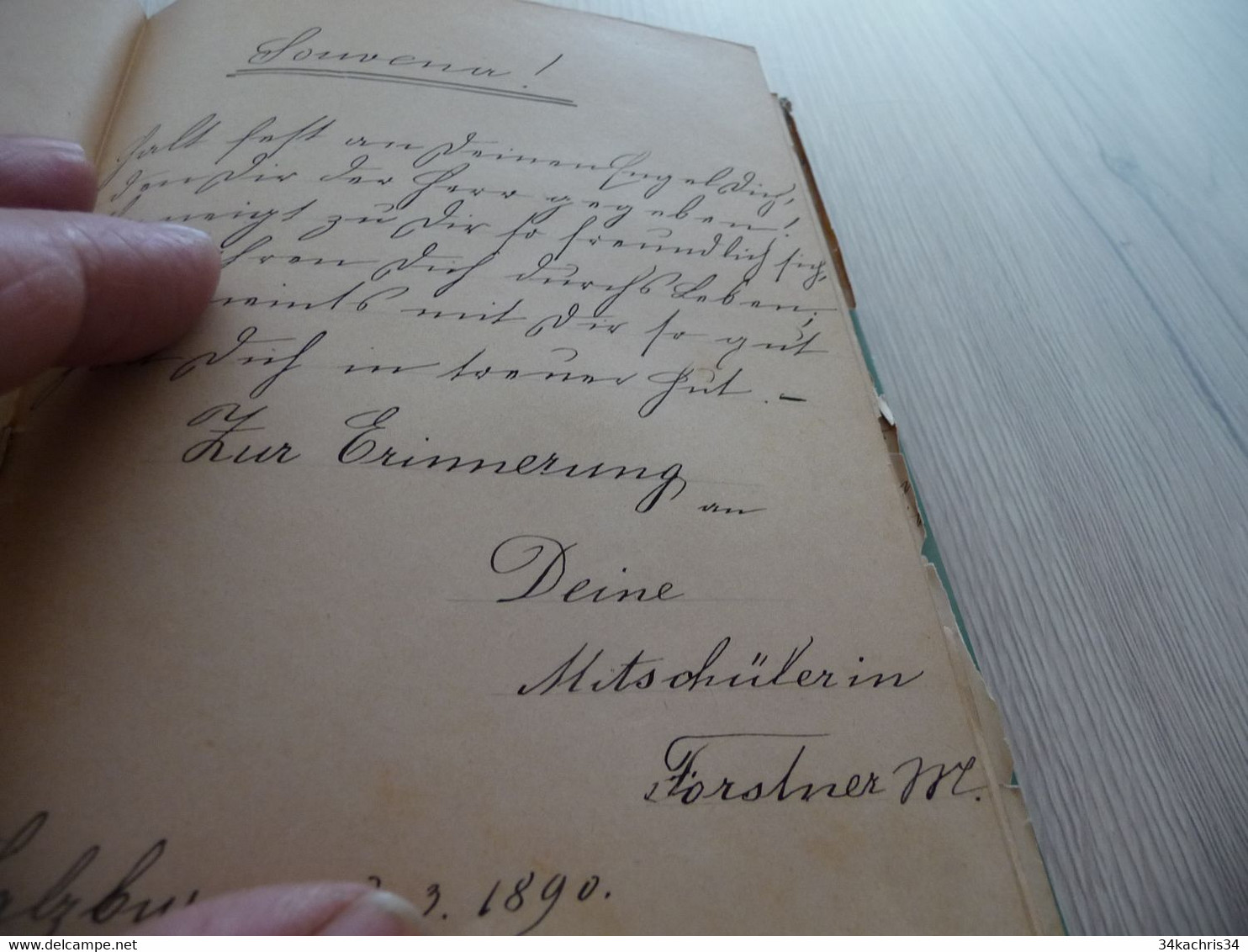 Cahier manuscrit Allemagne Autriche fin XIX ème + 30 poèmes originaux et textes autographes en l'état