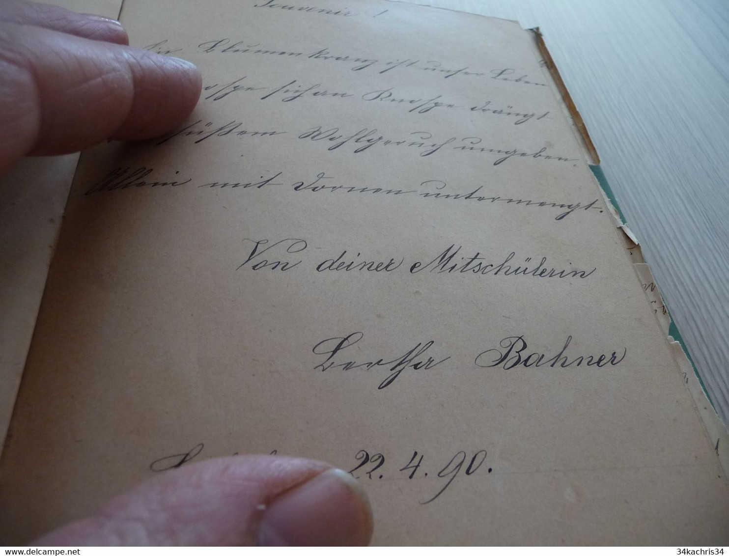 Cahier manuscrit Allemagne Autriche fin XIX ème + 30 poèmes originaux et textes autographes en l'état