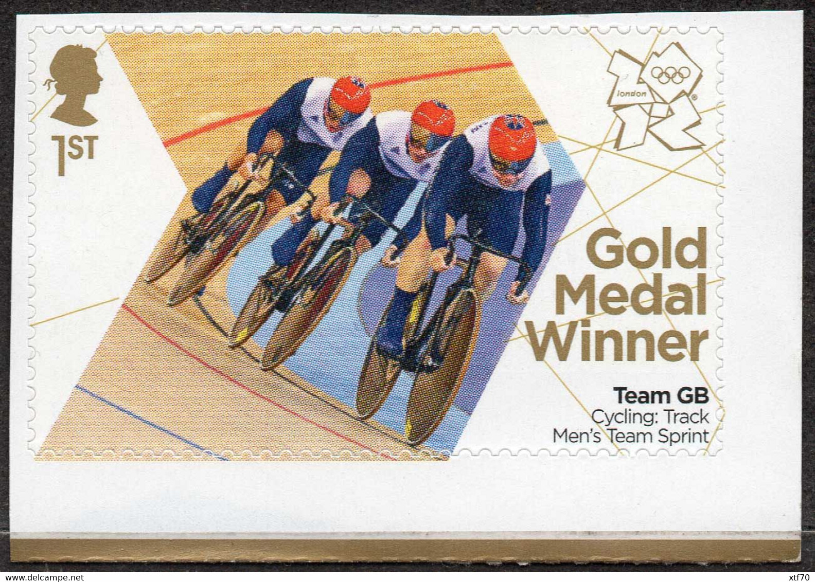 GREAT BRITAIN 2012 Olympic Games Gold Medal Winners: Men's Cycling Team Sprint - Unused Stamps