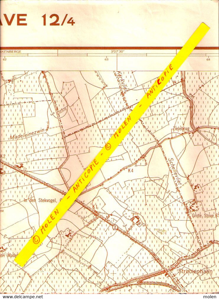 ©1951 HOUTAVE STAFKAART ZUIENKERKE DE HAAN VLISSEGEM MEETKERKE STALHILLE JABBEKE VARSENARE KLEMSKERKE NIEUWMUNSTER S219 - Zuienkerke