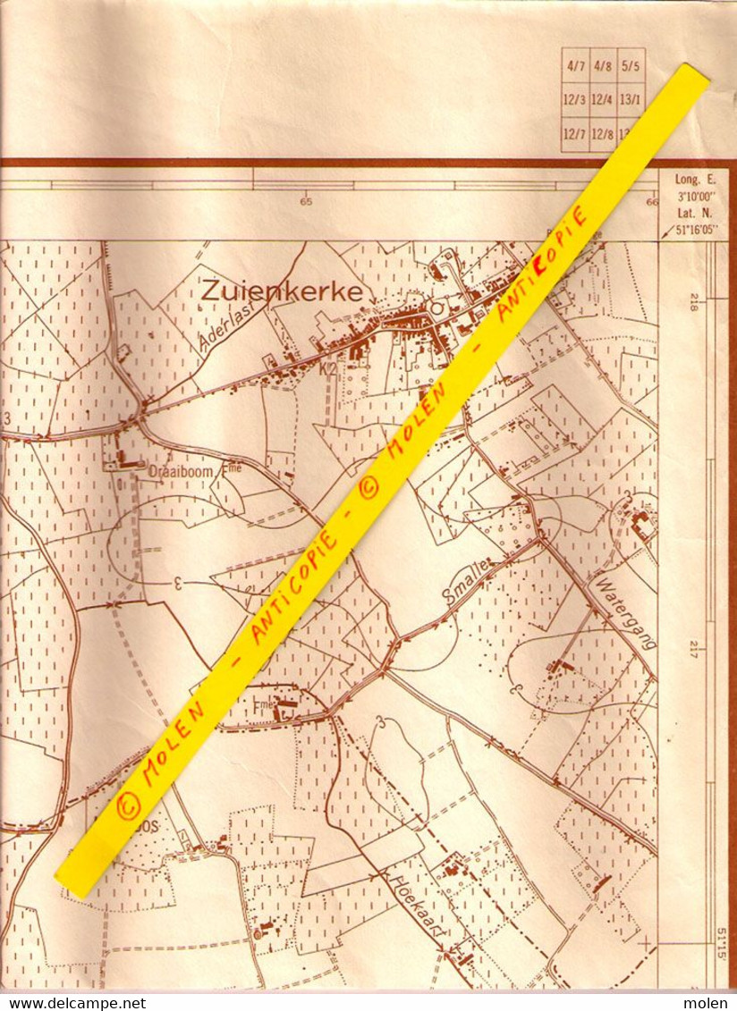 ©1951 HOUTAVE STAFKAART ZUIENKERKE DE HAAN VLISSEGEM MEETKERKE STALHILLE JABBEKE VARSENARE KLEMSKERKE NIEUWMUNSTER S219 - Zuienkerke