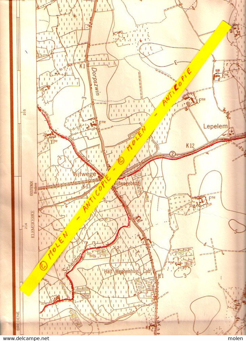 ©1951 HOUTAVE STAFKAART ZUIENKERKE DE HAAN VLISSEGEM MEETKERKE STALHILLE JABBEKE VARSENARE KLEMSKERKE NIEUWMUNSTER S219