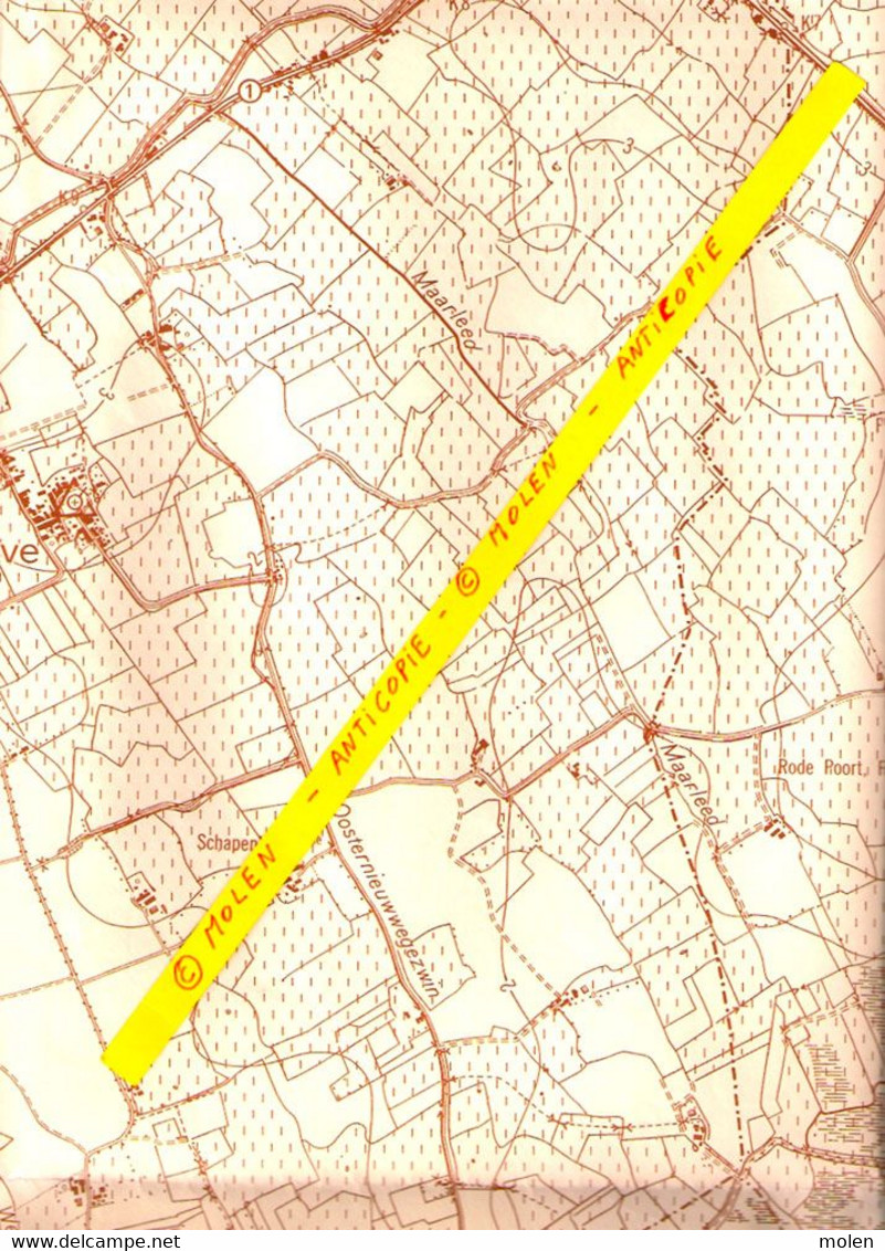 ©1951 HOUTAVE STAFKAART ZUIENKERKE DE HAAN VLISSEGEM MEETKERKE STALHILLE JABBEKE VARSENARE KLEMSKERKE NIEUWMUNSTER S219