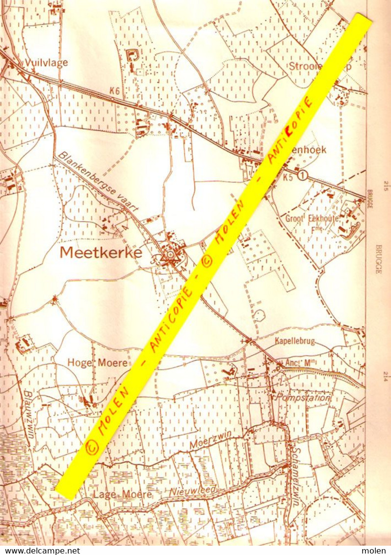 ©1951 HOUTAVE STAFKAART ZUIENKERKE DE HAAN VLISSEGEM MEETKERKE STALHILLE JABBEKE VARSENARE KLEMSKERKE NIEUWMUNSTER S219