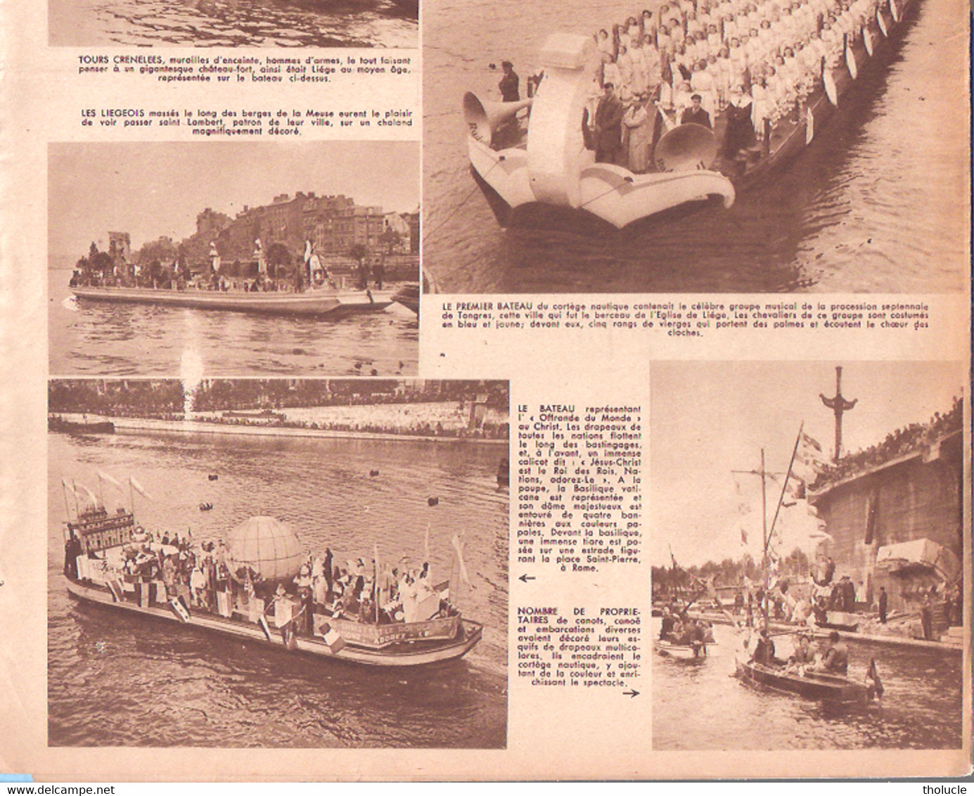 Liège-le VIIe Centenaire De La Fête-Dieu-Procession Nautique -Historique Sur La Meuse-Bateau(x)-Patriote Illustré-6/1946 - 1900 - 1949