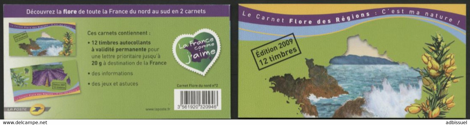 Carnet AUTOADHESIF BC 291 "Flore Des Régions" Vendu à La Valeur Faciale. Neuf. TB - Commémoratifs