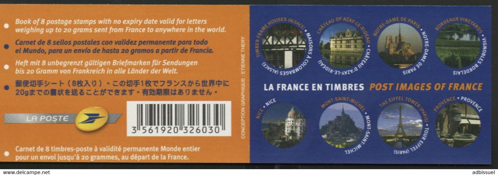 Carnet AUTOADHESIF BC 329 "La France En Timbres" Vendu à La Valeur Faciale. Neuf. TB - Commémoratifs