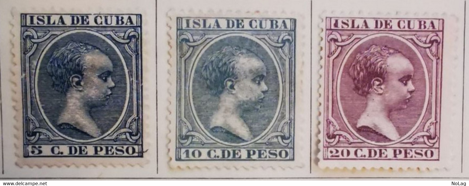 Cuba - 1896-98 - Y&T N°89-92-93-94-99-101  /*/ Et /0/ - Préphilatélie