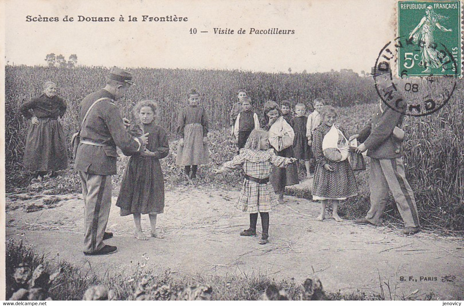 SCENEE DE DOUANE A LA FRONTIERE ,VISITE DE PACOTILLEURS ,JOLI PLAN REF 69776 - Douane