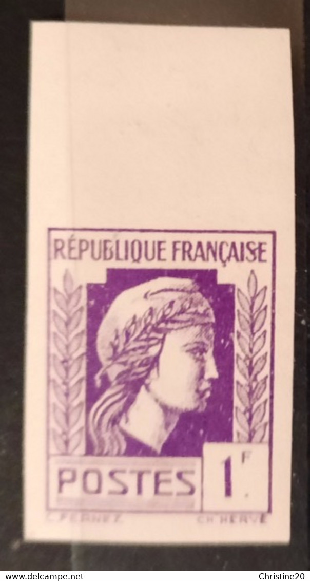 France 1944 N°637 Coq Et Marianne D'Alger BdF  Nd Cote Maury 80€  ** TB - 1944 Coq Et Maríanne D'Alger