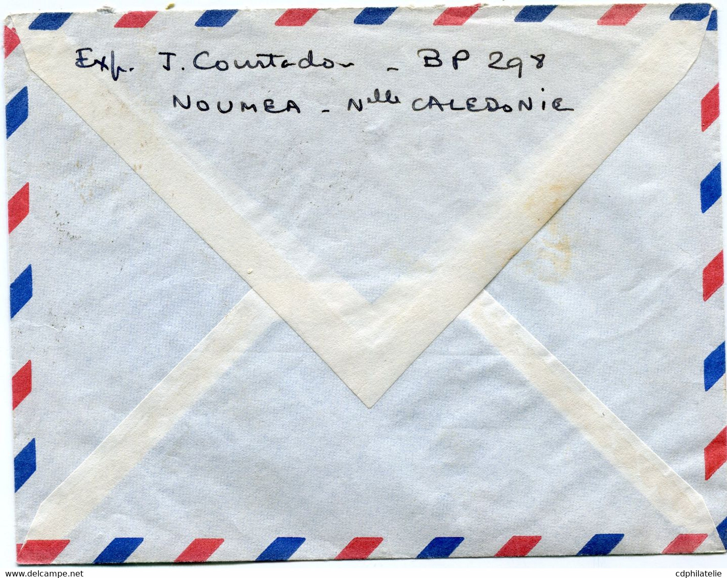 NOUVELLE-CALEDONIE LETTRE PAR AVION DEPART TONTOUTA-AERODROME 31-8-1964 N.CALEDONIE POUR LA FRANCE - Briefe U. Dokumente