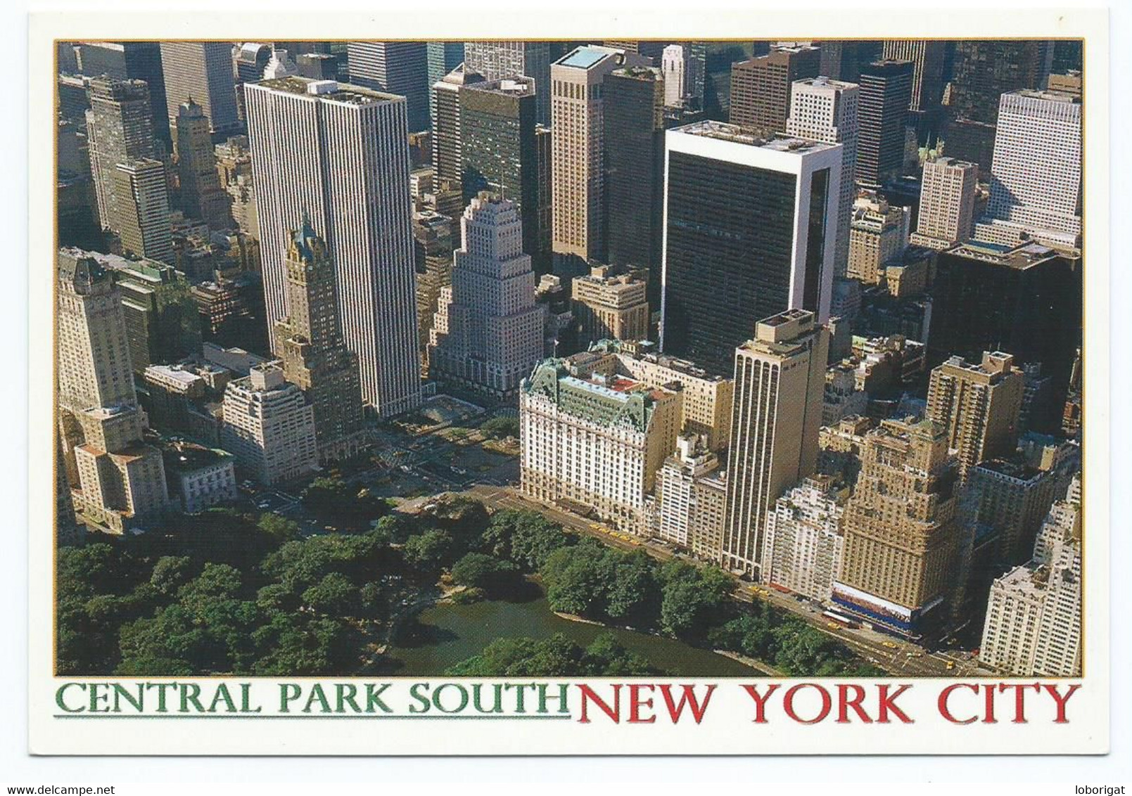 AERIAL VIEW OF CENTRAL PARK  SOUTH.- NEW YORK CITY.- ( U.S.A. ) - Parks & Gardens