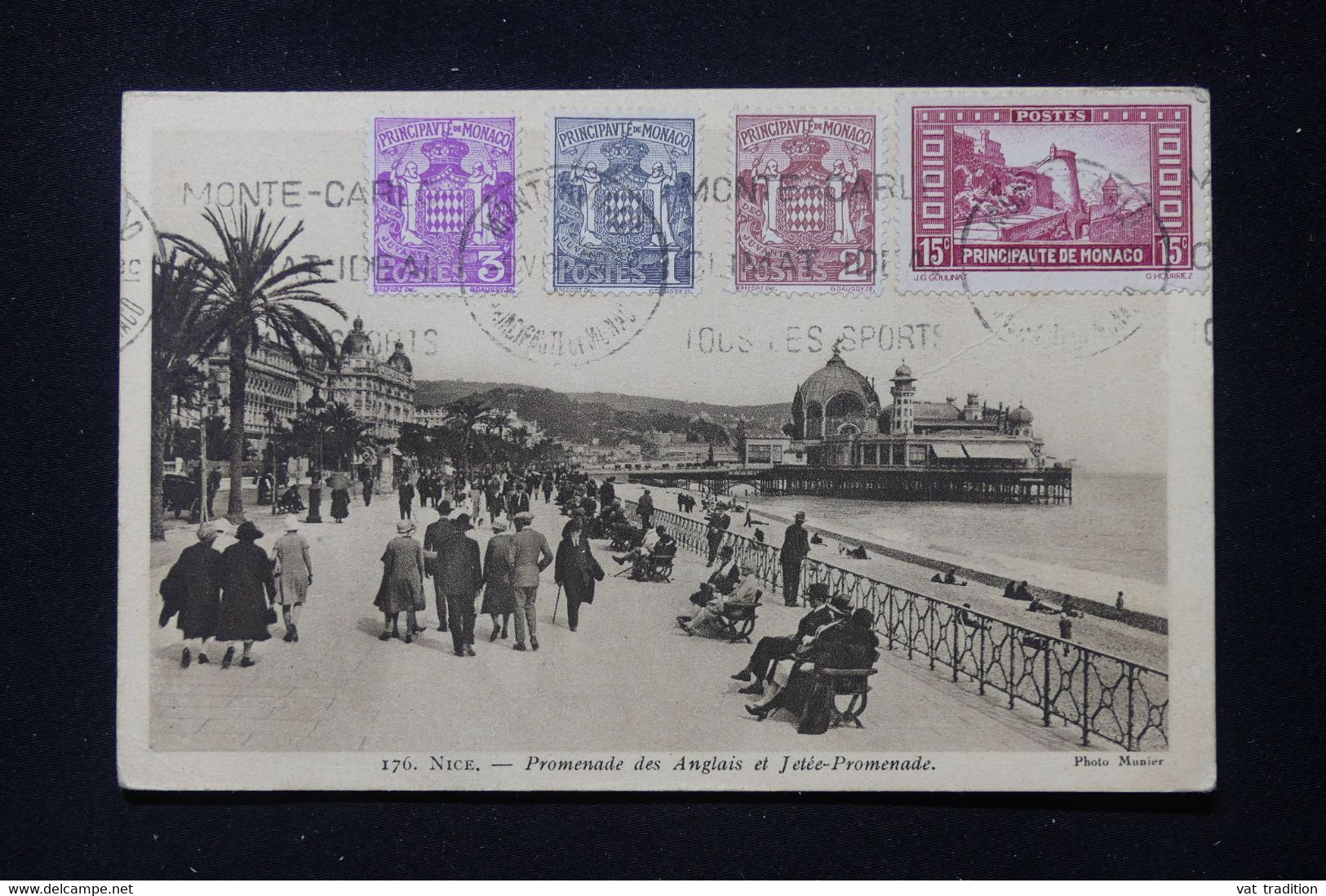 MONACO - Affranchissement De Monte Carlo Sur Carte Postale En 1934 Pour Boulogne / Seine - L 88120 - Cartas & Documentos