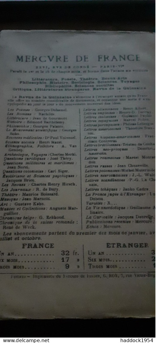 poèmes élégiaques LAURENT TAILHADE mercure de france 1913