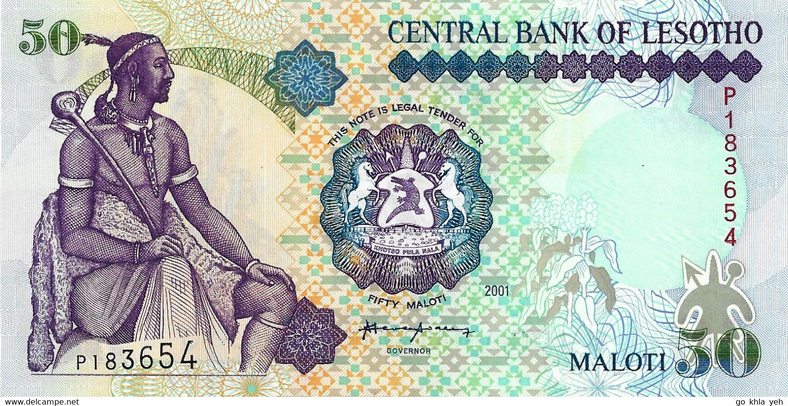 LESOTHO 2001 50 Loti - P.17d  Neuf UNC - Lesotho