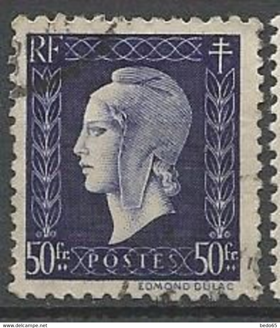MARIANNE DE DULAC N° 701 BONNET BLEU OBL - Used Stamps