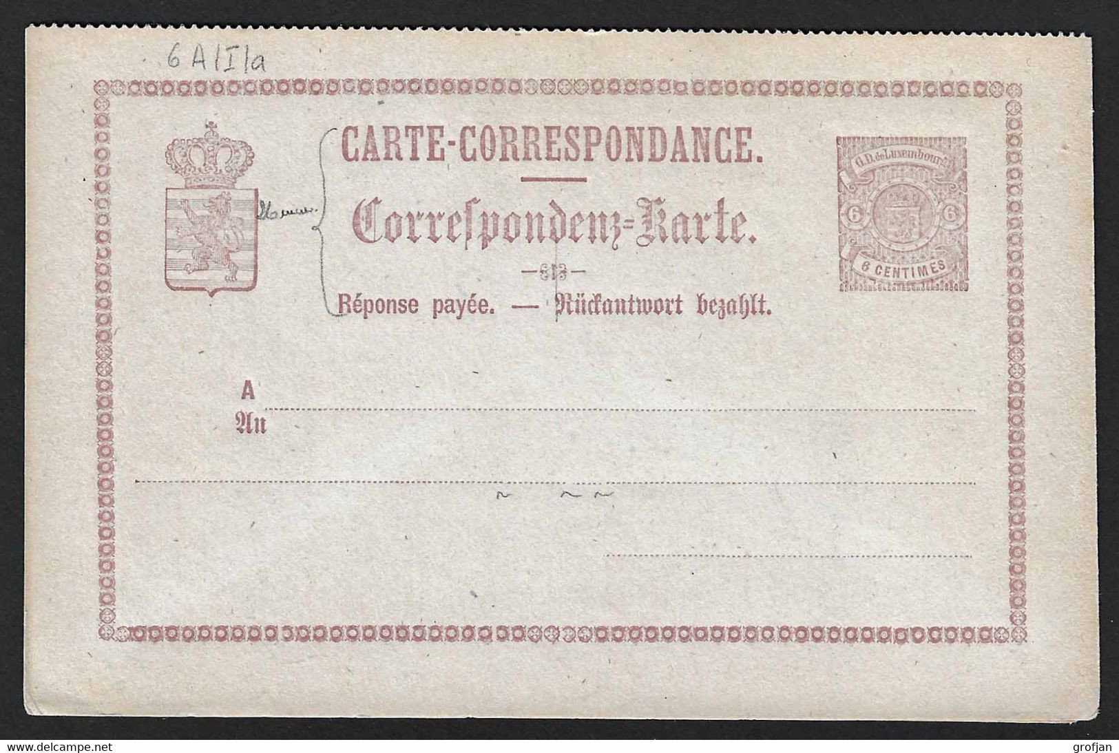 Carte Correspondance - Entier Postal - Stationery - Korrespondenzkarte No.6a/1/a Carte Double Neuf - Servizio