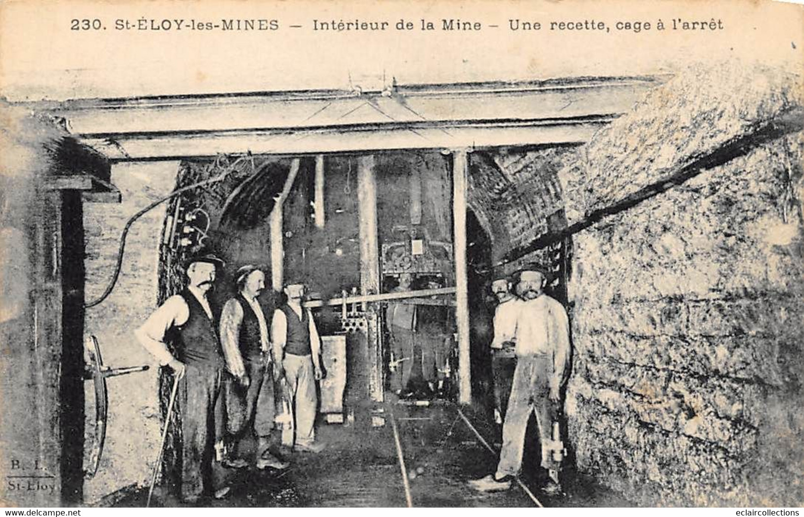 Saint Eloi Les Mines     63         Intérieur De La Mine. Une Recette. Cage A L'arrêt             (voir Scan) - Saint Eloy Les Mines