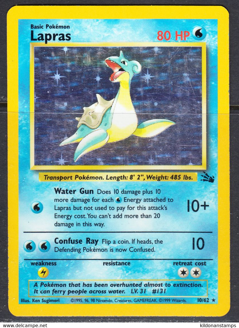 Lapras 1999 Fossil, NM/LP, 10/62 - Other & Unclassified