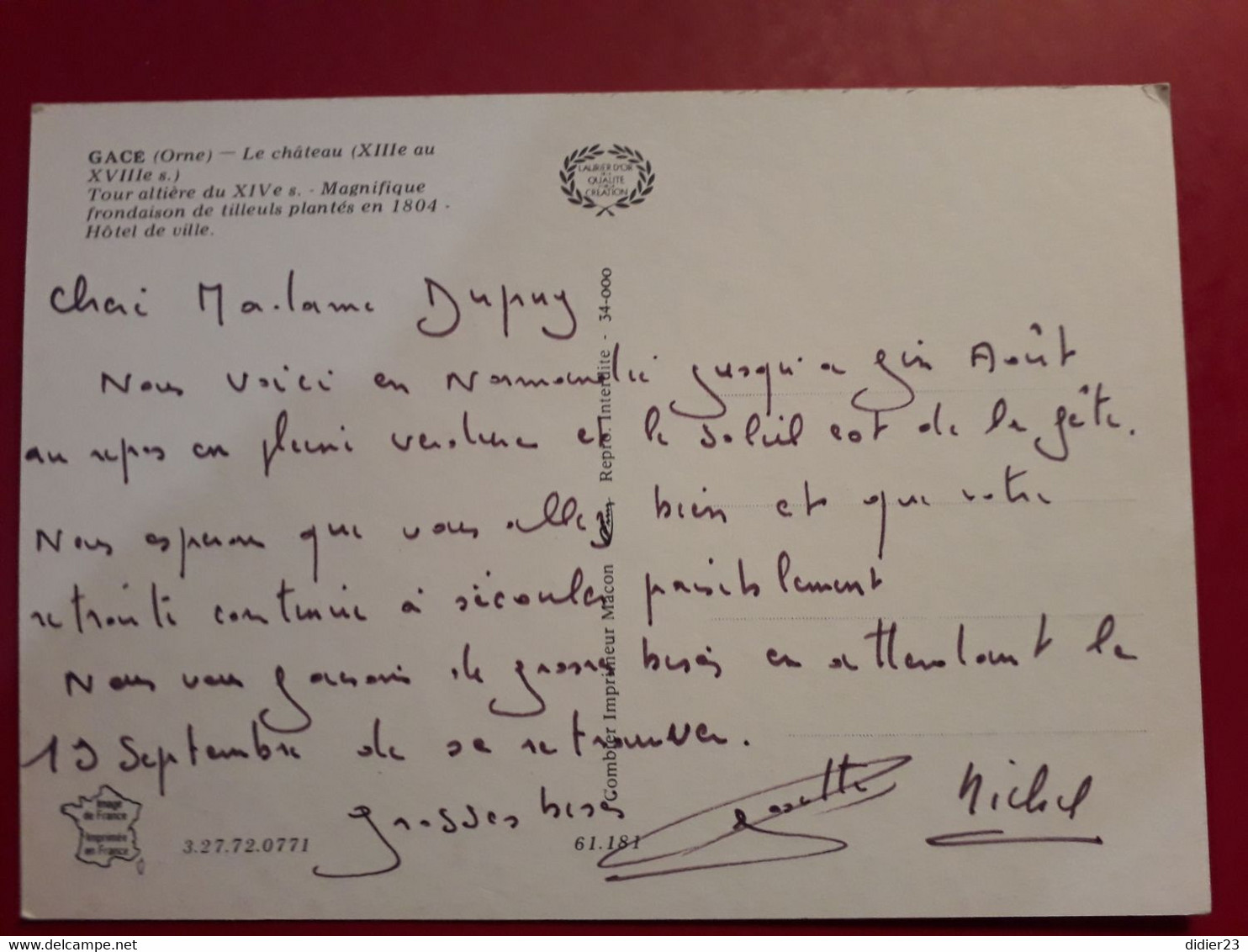 GACE LE CHATEAU - Gace