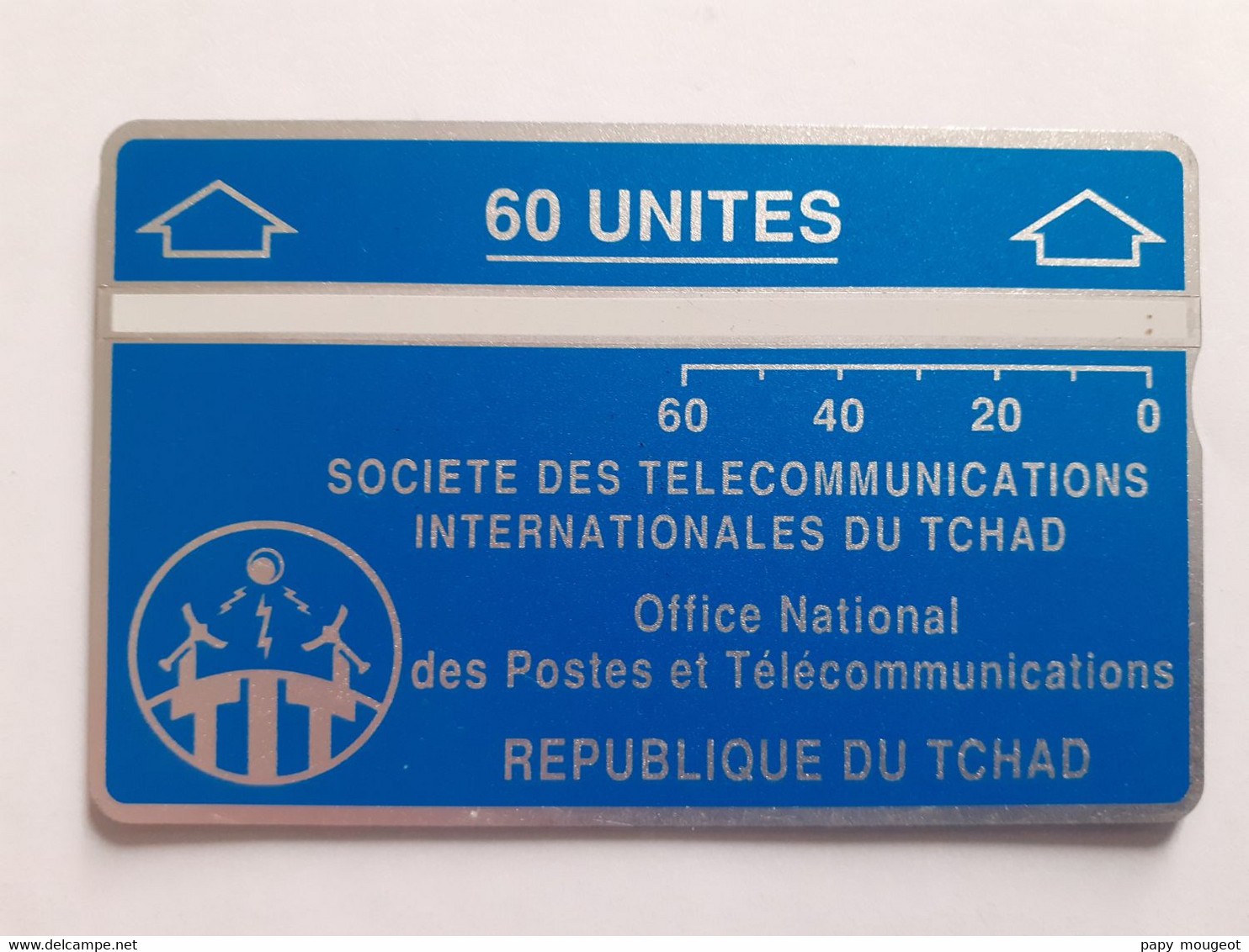 Télécarte Magnétique - Bleue - 60 Unités - N° 607A29521 - Ciad