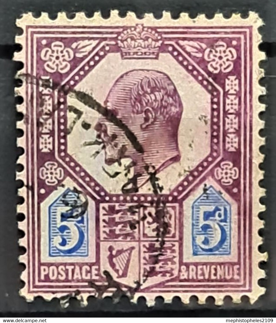 GREAT BRITAIN 1902-11 - Canceled - Sc# 134 - 5d - Used Stamps